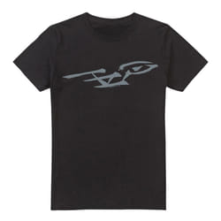 Star Trek Mens Bushwork Enterprise T-Shirt - XXL, Black