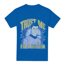 Star Trek Mens Doctor T-Shirt - S, Royal Blue