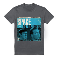 Star Trek Mens Final Frontier Cover T-Shirt - XXL, Charcoal