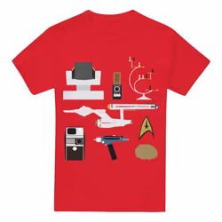 Star Trek Mens The Original Series Gift Set T-Shirt - 3XL, Red