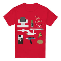 Star Trek Mens The Original Series Gift Set T-Shirt - 3XL, Red