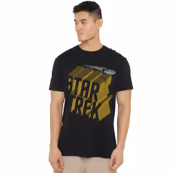 Star Trek Mens 3D Logo T-Shirt - XXL, Black