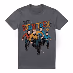 Star Trek Mens Deep Space Thrills T-Shirt - 3XL, Charcoal