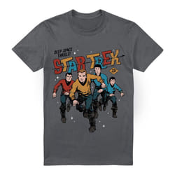 Star Trek Mens Deep Space Thrills T-Shirt - 4XL, Charcoal