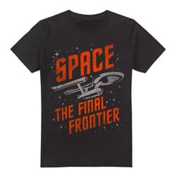 Star Trek Mens Space Travel T-Shirt - XL, Black
