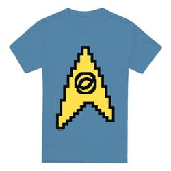 Star Trek Mens Science 8-Bit T-Shirt - M, Carolina Blue
