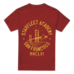 Star Trek Mens Bridge Collegiate T-Shirt - XL, Cardinal