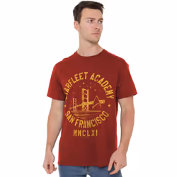 Star Trek Mens Bridge Collegiate T-Shirt - XL, Cardinal