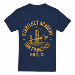 Star Trek Mens Bridge Collegiate T-Shirt - M, Navy