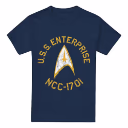 Star Trek Mens Collegiate T-Shirt - XL, Navy