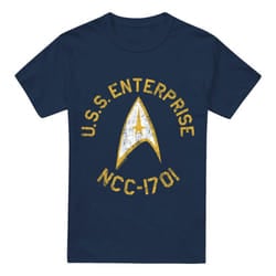 Star Trek Mens Collegiate T-Shirt - 3XL, Navy