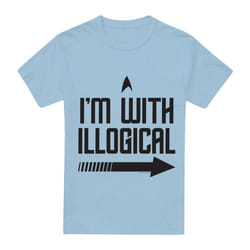 Star Trek Mens With Illogical T-Shirt - 3XL, Light Blue