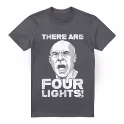 Star Trek Mens Four Lights T-Shirt - S, Charcoal