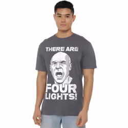 Star Trek Mens Four Lights T-Shirt - S, Charcoal