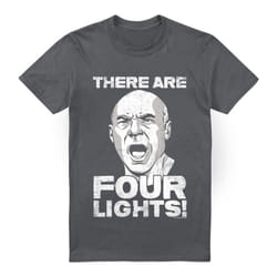Star Trek Mens Four Lights T-Shirt - M, Charcoal