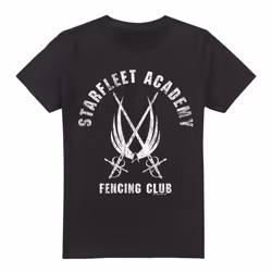 Star Trek Mens Fencing Club T-Shirt - M, Black