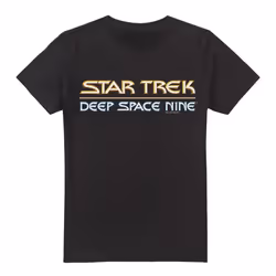 Star Trek Mens Deep Space Nine Logo T-Shirt - 4XL, Black