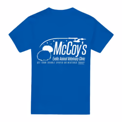 Star Trek Mens McCoy's Clinic T-Shirt - S, Royal Blue