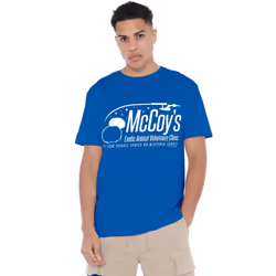Star Trek Mens McCoy's Clinic T-Shirt - L, Royal Blue