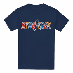 Star Trek Mens Logo T-Shirt - L, Navy