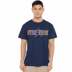 Star Trek Mens Logo T-Shirt - XXL, Navy