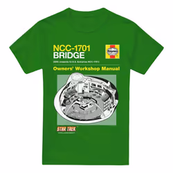Star Trek Mens Bride Manual T-Shirt - L, Kelly Green