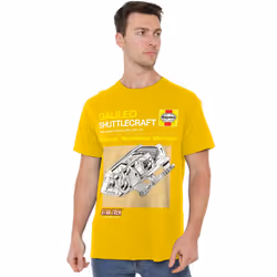 Star Trek Mens Shuttle Manual T-Shirt - M, Yellow