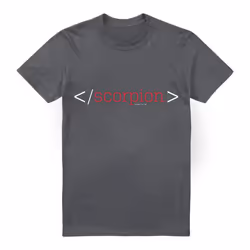 Scorpion Mens Logo T-Shirt - XL, Charcoal