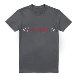 Scorpion Mens Logo T-Shirt - XL, Charcoal