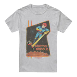 Scorpion Mens Proton Arnold Poster T-Shirt - 4XL, Sport Heather