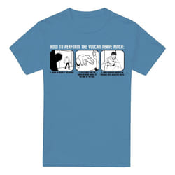 Star Trek Mens Vulcan Nerve Pinch T-Shirt - M, Carolina Blue