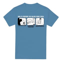 Star Trek Mens Vulcan Nerve Pinch T-Shirt - 3XL, Carolina Blue