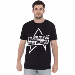 Star Trek Mens The Next Generation Crew Member T-Shirt - M, Black
