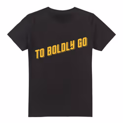 Star Trek Mens Boldly Go T-Shirt - 3XL, Black