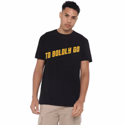 Star Trek Mens Boldly Go T-Shirt - 3XL, Black