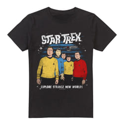 Star Trek Mens Strange New World T-Shirt - S, Black