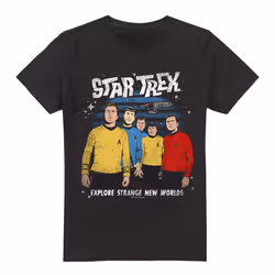 Star Trek Mens Strange New World T-Shirt - 3XL, Black