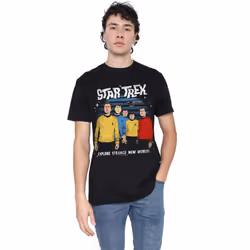 Star Trek Mens Strange New World T-Shirt - 3XL, Black