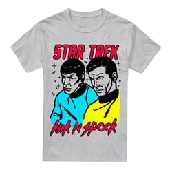 Star Trek Mens Kirk & Spock T-Shirt - M, Sport Heather