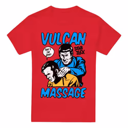 Star Trek Mens Massage T-Shirt - S, Red
