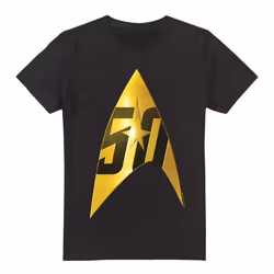 Star Trek Mens 50th Anniversary Delta T-Shirt - M, Black