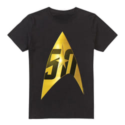 Star Trek Mens 50th Anniversary Delta T-Shirt - M, Black