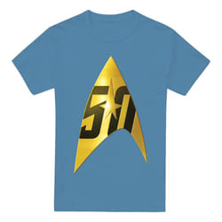 Star Trek Mens 50th Anniversary Delta T-Shirt - 3XL, Carolina Blue