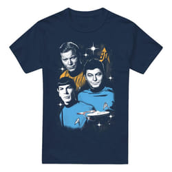 Star Trek Mens All Star Crew T-Shirt - L, Navy