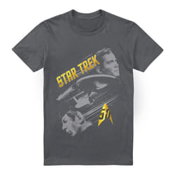 Star Trek Mens 50 Year Frontier T-Shirt - XL, Charcoal