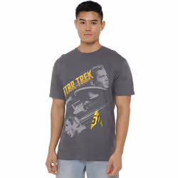 Star Trek Mens 50 Year Frontier T-Shirt - XL, Charcoal