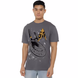 Star Trek Mens Enterprise Dash T-Shirt - 4XL, Charcoal