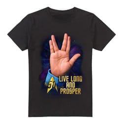 Star Trek Mens LLAP 50 T-Shirt - 5XL, Black