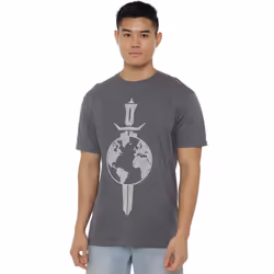 Star Trek Mens Terran Empire T-Shirt - L, Charcoal