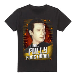 Star Trek Mens Fully Functional T-Shirt - XXL, Black